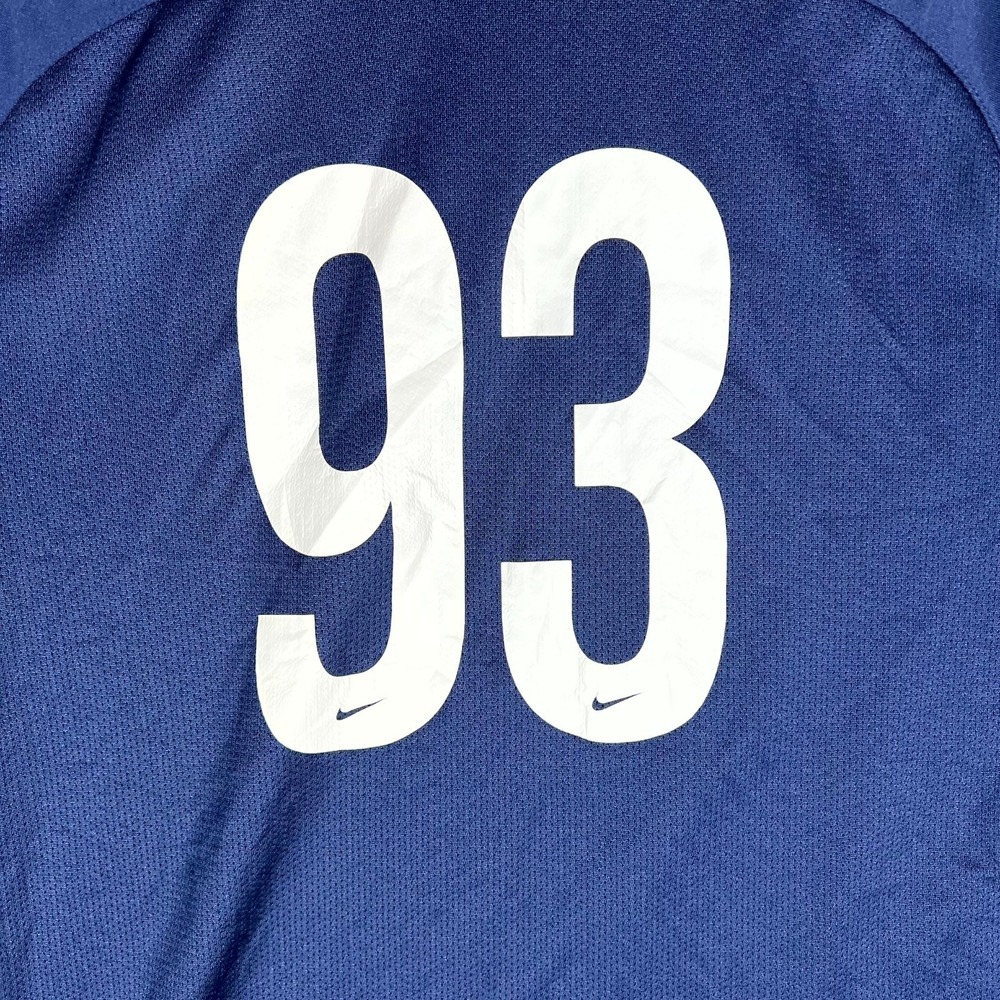 Nike Dri Fit Strike 2 Soccer Jersey Mens Medium Blue Raglan Sleeve Mesh‎ #93 - Picture 6 of 10